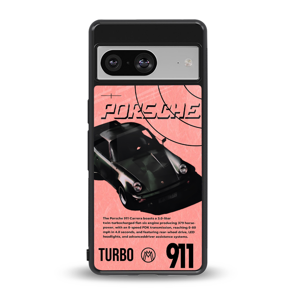 porshe 1975 back phone cover | glass case for Google Pixel 8