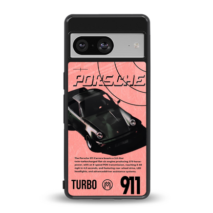 porshe 1975 back phone cover | glass case for Google Pixel 8