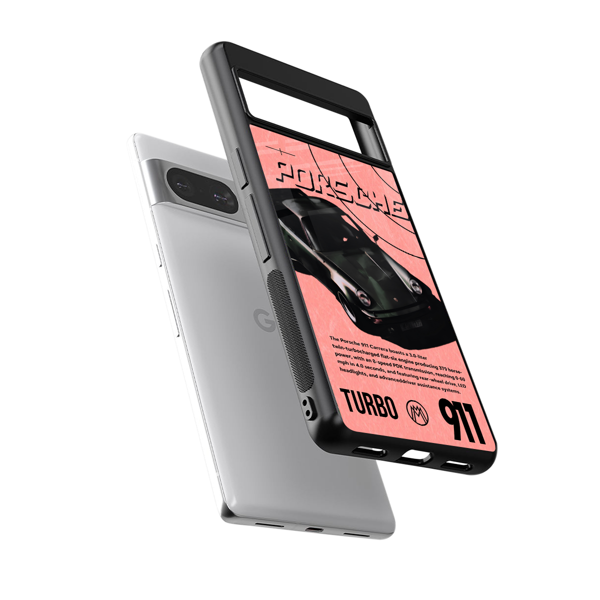 porshe 1975 back phone cover | glass case for Google Pixel 8