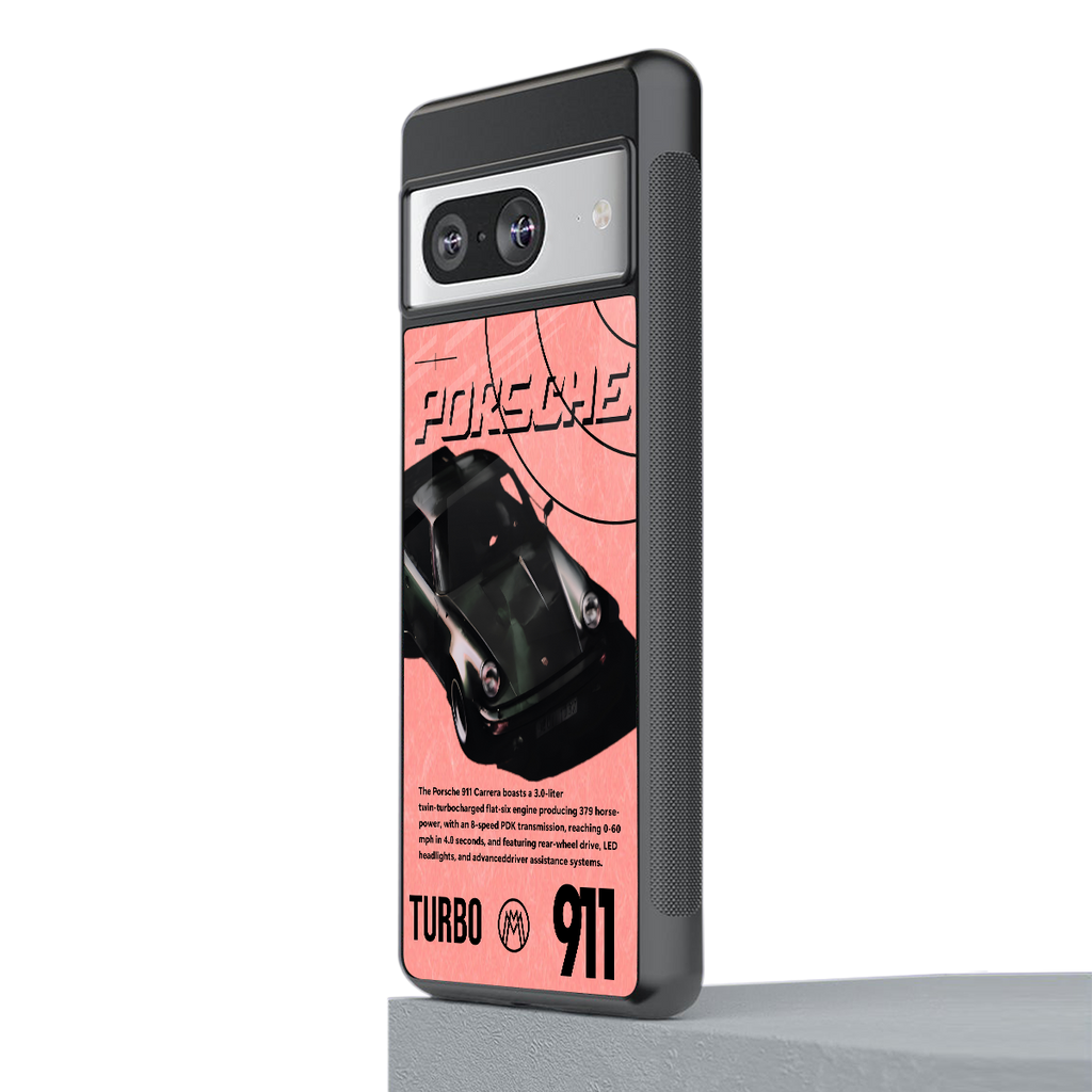 porshe 1975 back phone cover | glass case for Google Pixel 8