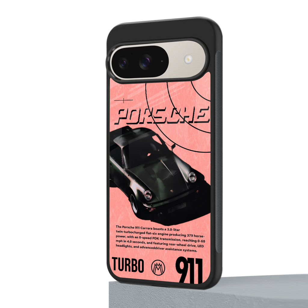 porshe 1975 back phone cover | glass case for google pixel 9