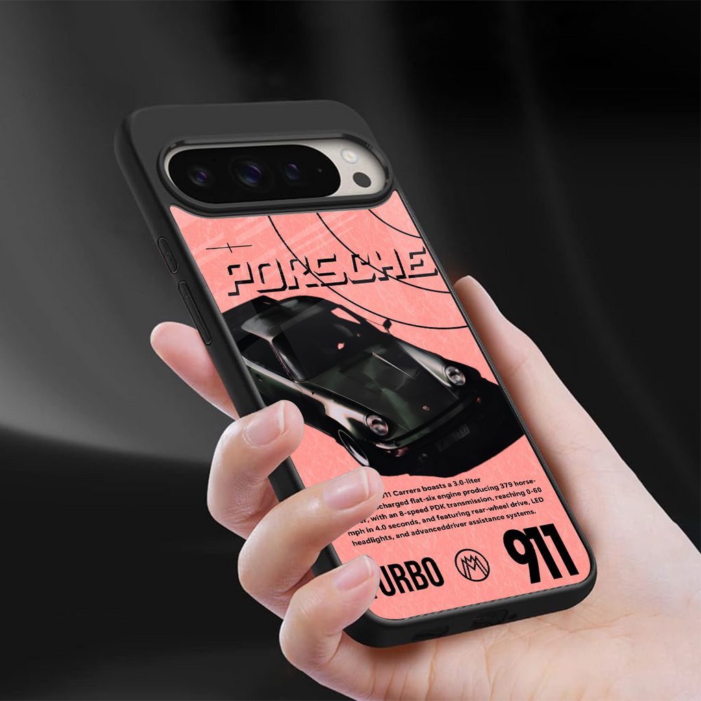 porshe 1975 back phone cover | glass case for google pixel 9 pro