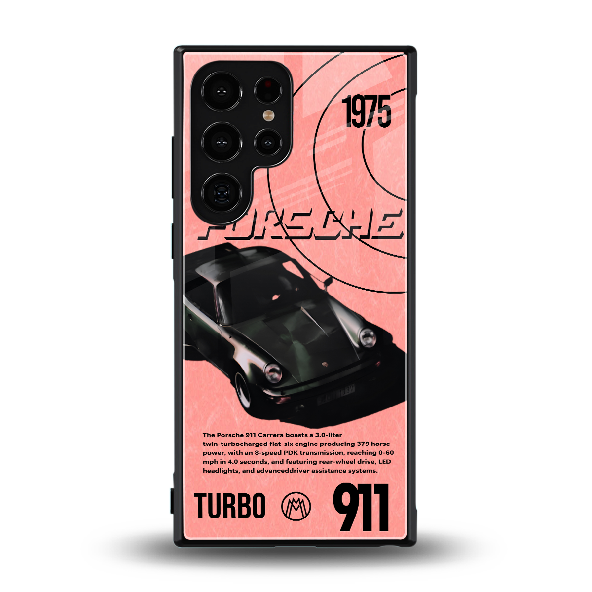 porshe 1975 back phone cover | glass case for samsung galaxy s24 ultra