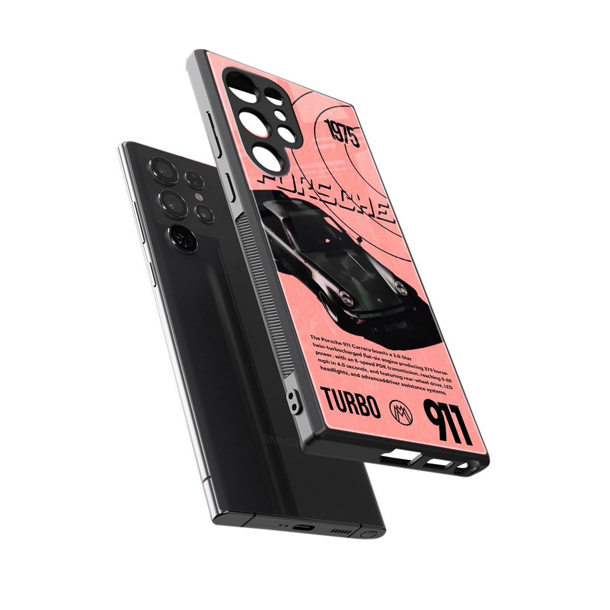 porshe 1975 back phone cover | glass case for samsung galaxy s24 ultra