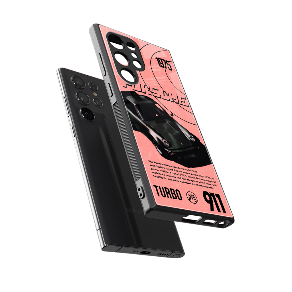 porshe 1975 back phone cover | glass case for samsung galaxy s23 ultra