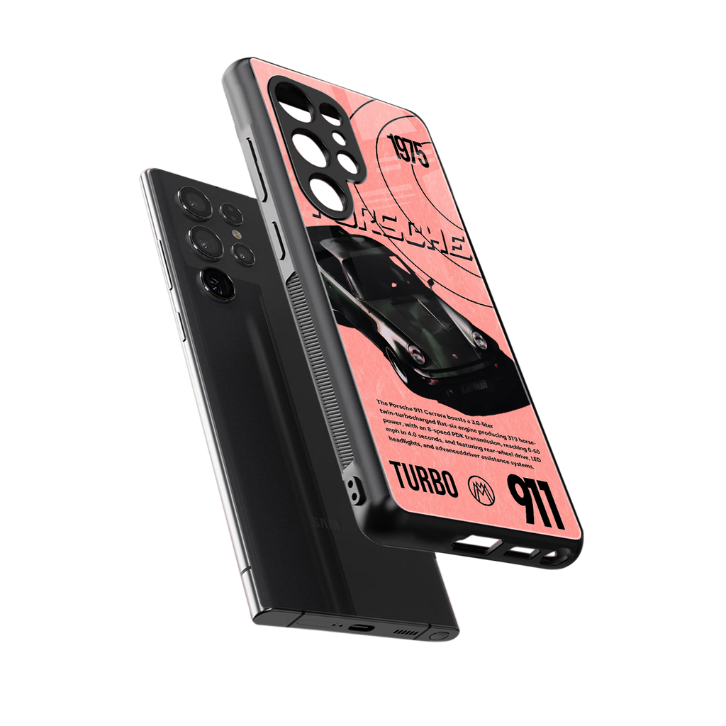 porshe 1975 back phone cover | glass case for samsung galaxy s25 ultra