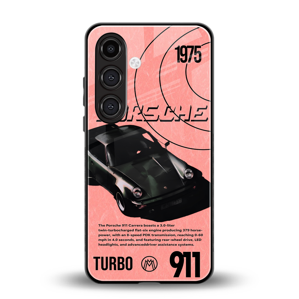 porshe 1975 back phone cover | glass case for samsung galaxy s25