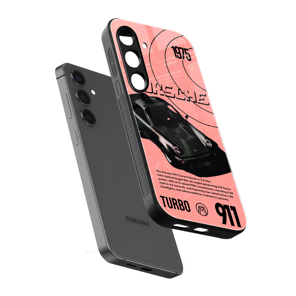 porshe 1975 back phone cover | glass case for samsung galaxy s24