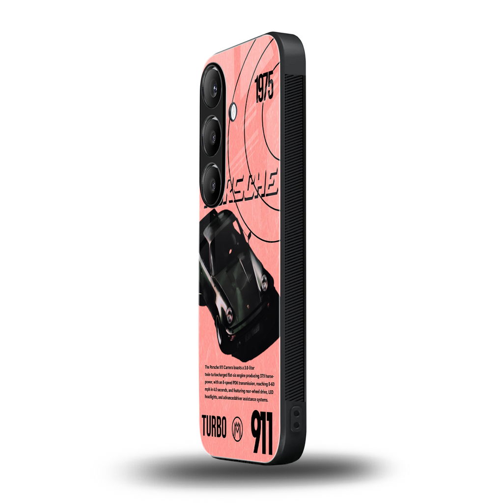 porshe 1975 back phone cover | glass case for samsung galaxy s24 fe