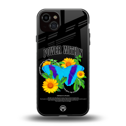 power within back phone cover | glass case for iphone 14 plus