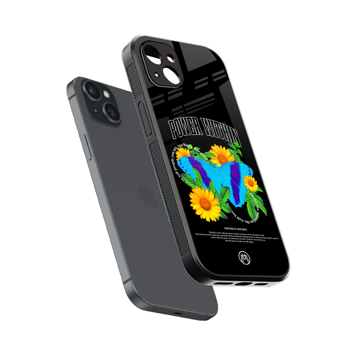 power within back phone cover | glass case for iphone 14 plus