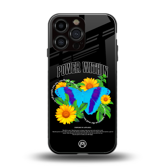 power within back phone cover | glass case for iphone 15 pro max
