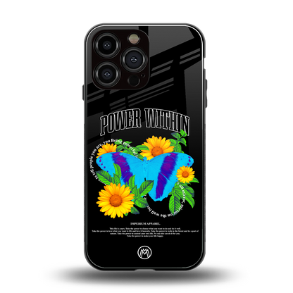 power within back phone cover | glass case for iphone 14 pro max