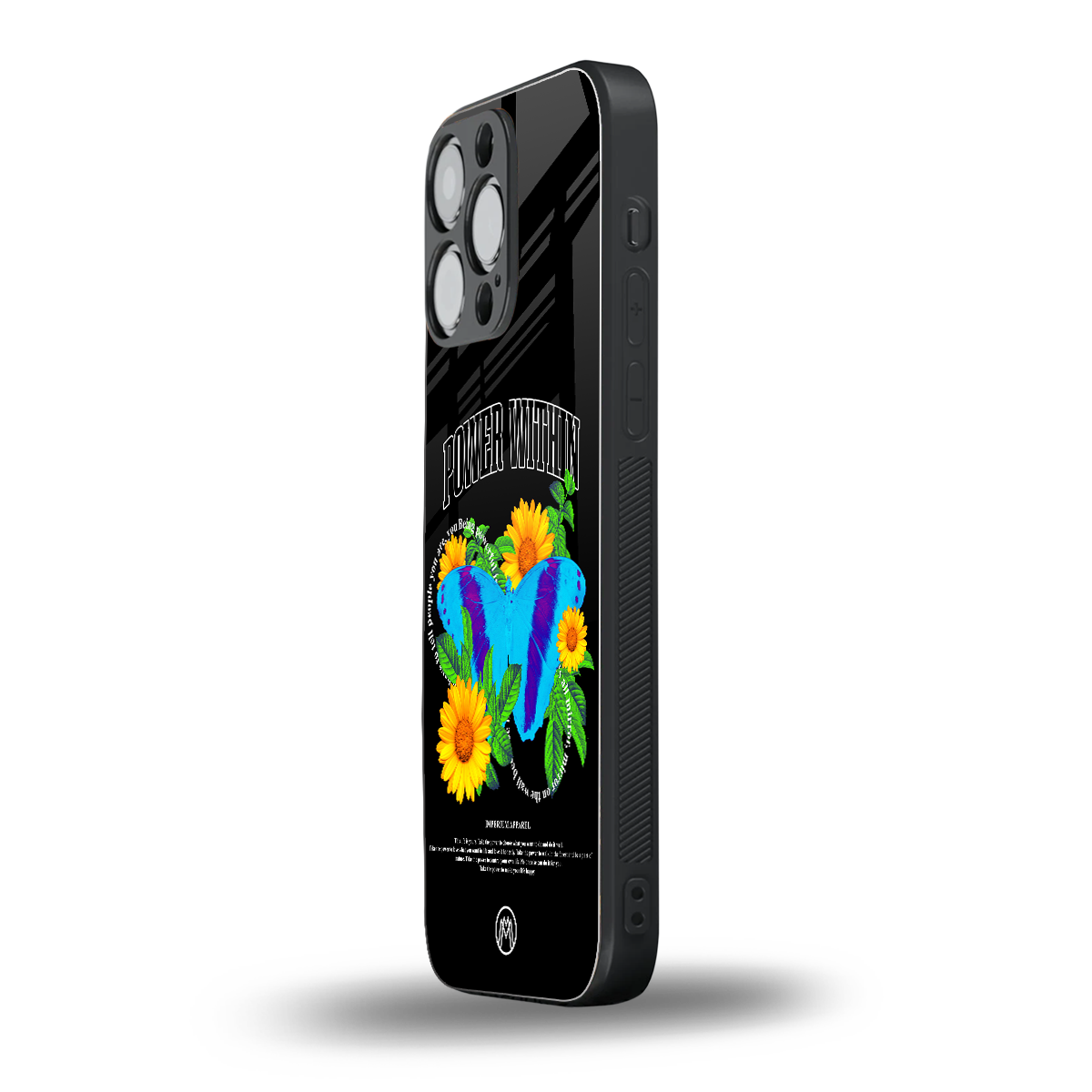 power within back phone cover | glass case for iphone 15 pro max