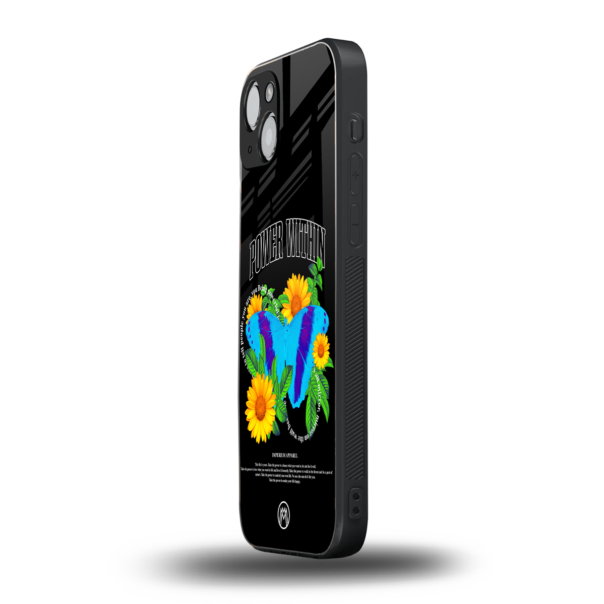 power within back phone cover | glass case for iphone 15