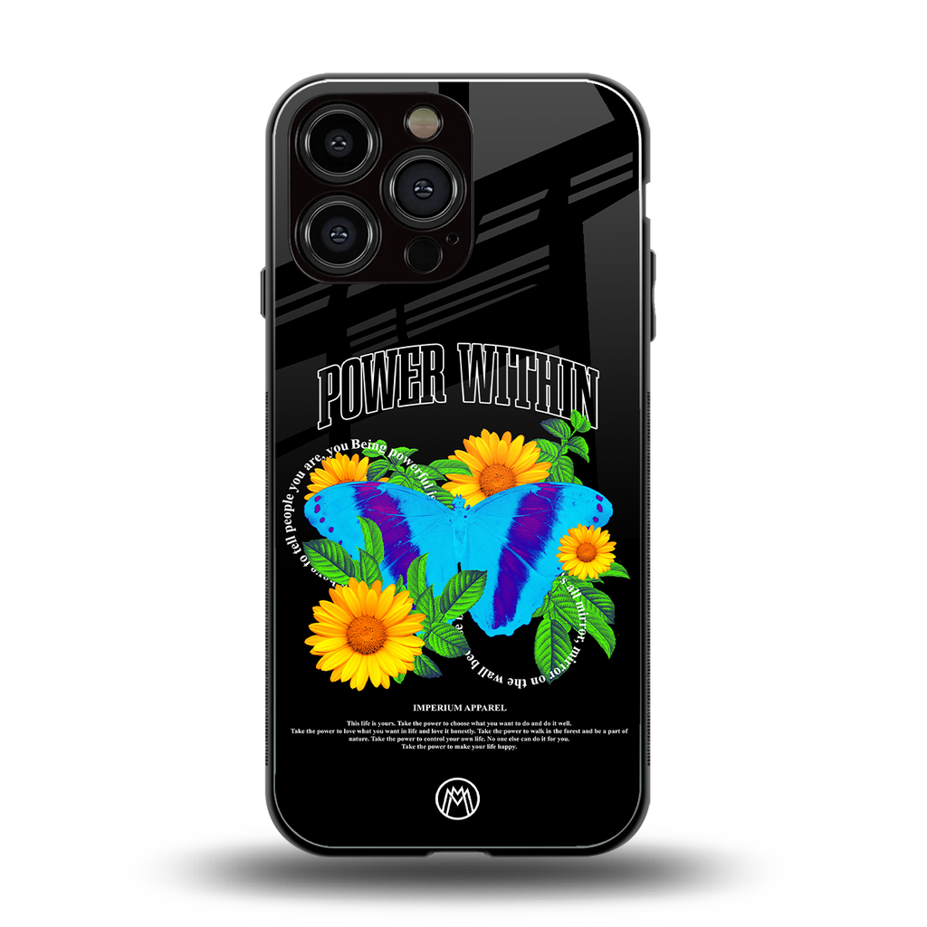 power within back phone cover | glass case for iphone 16 pro max
