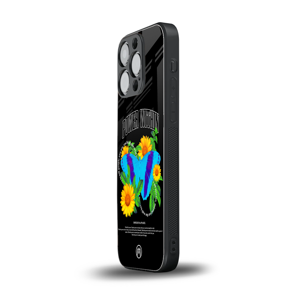 power within back phone cover | glass case for iphone 16 pro