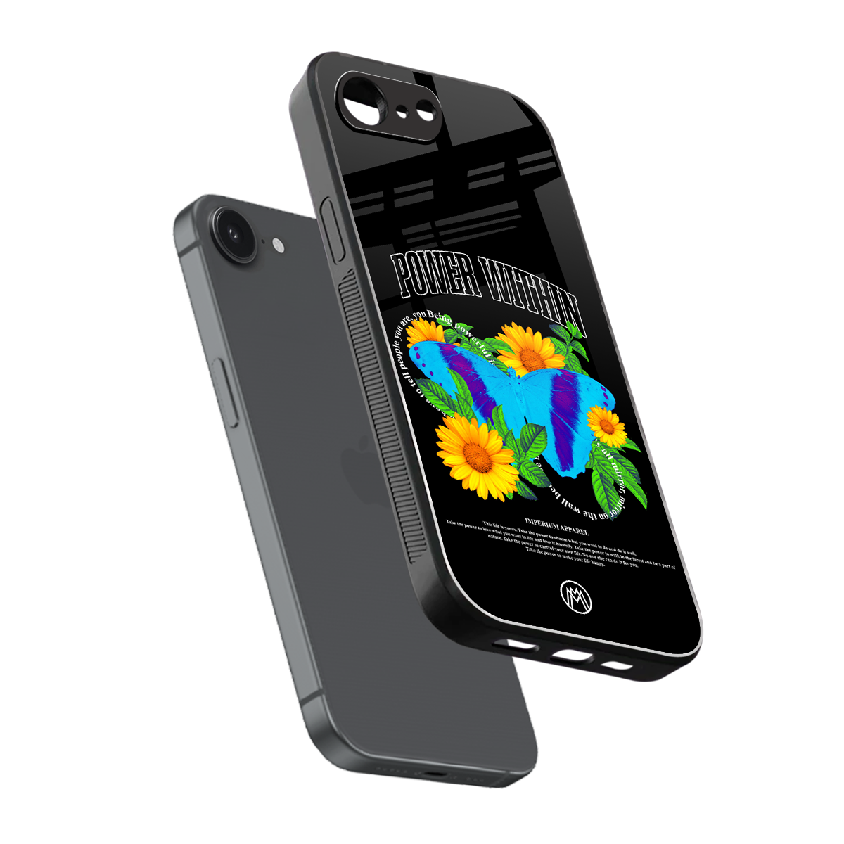 power within back phone cover | glass case for iphone 16e