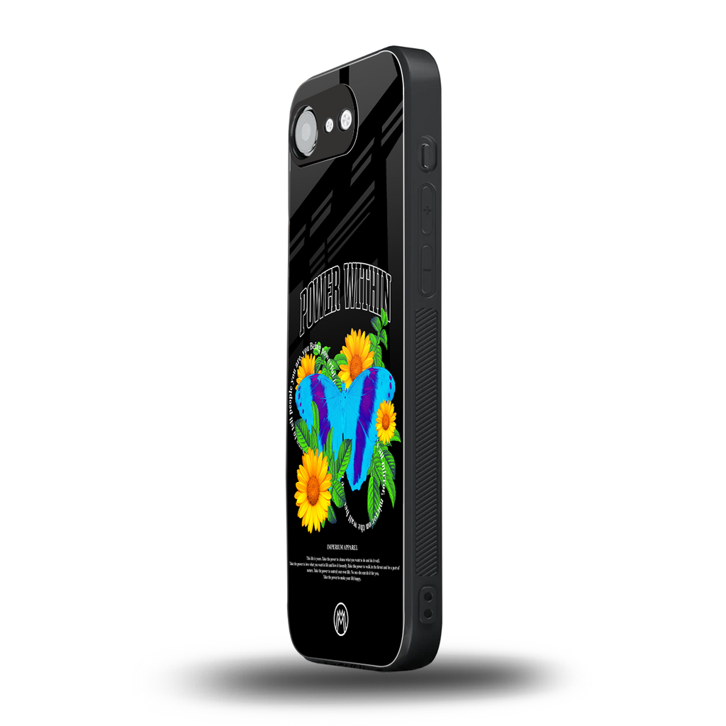 power within back phone cover | glass case for iphone 16e
