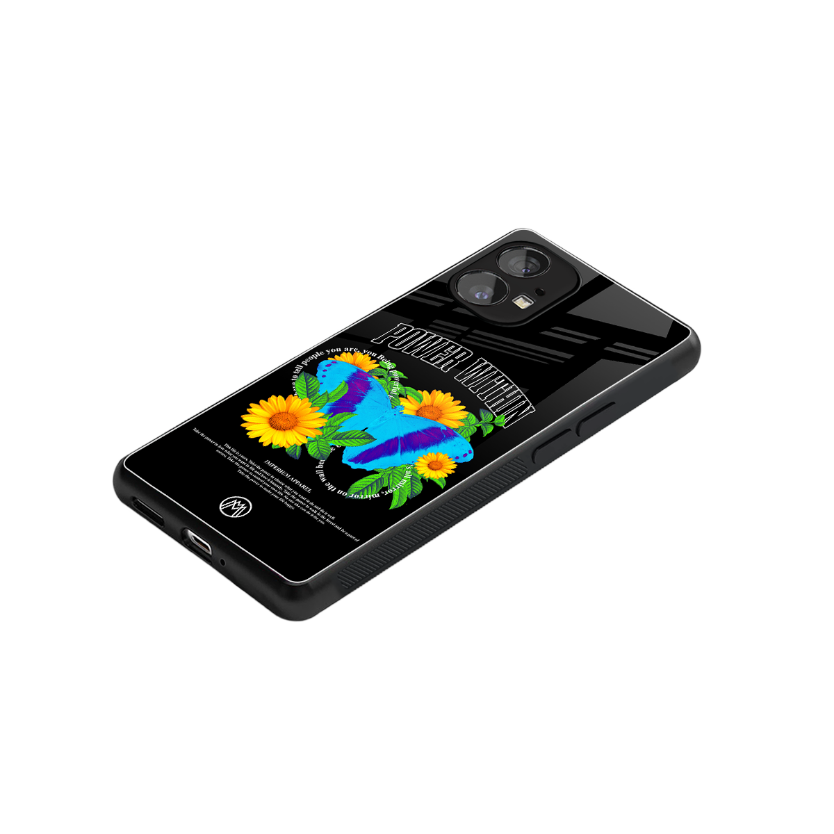 power within back phone cover | glass case for nothing phone 1