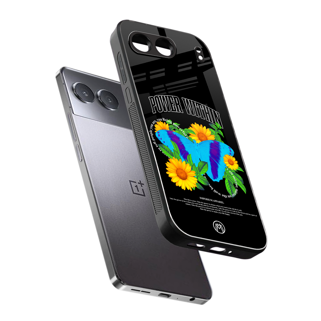 power within back phone cover | glass case for oneplus nord 4