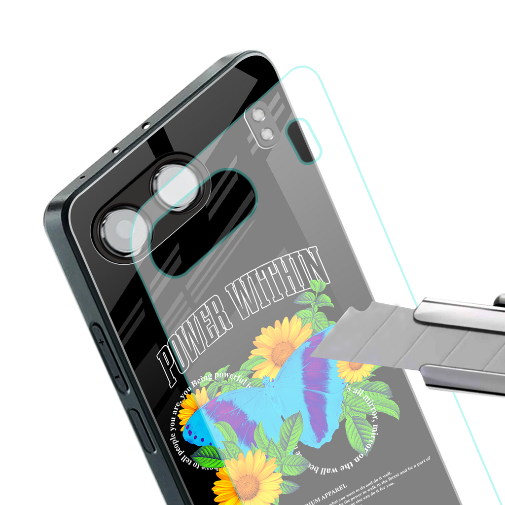 power within back phone cover | glass case for oneplus nord 4