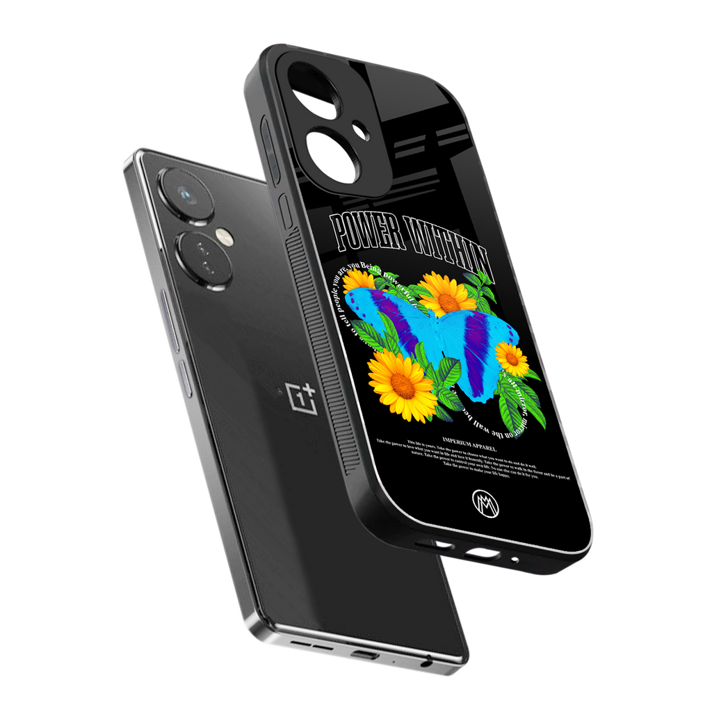 power within back phone cover | glass case for oneplus nord ce 3