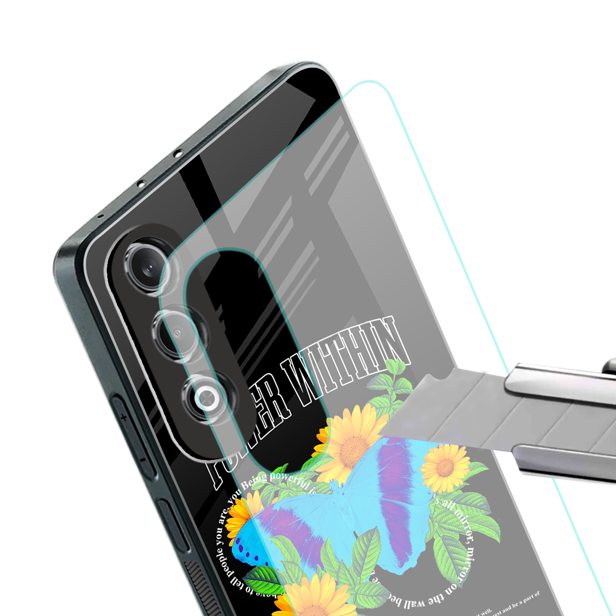 power within back phone cover | glass case for oneplus nord ce 4