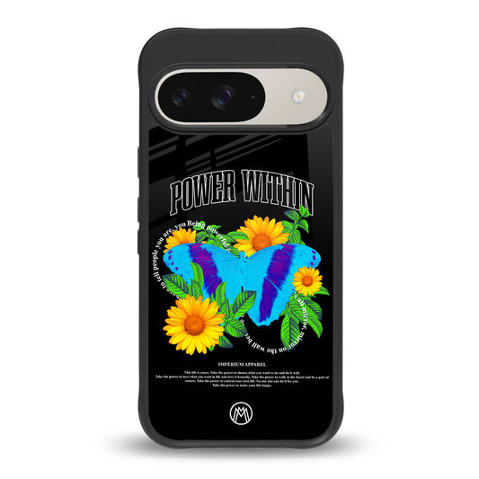 power within back phone cover | glass case for google pixel 9