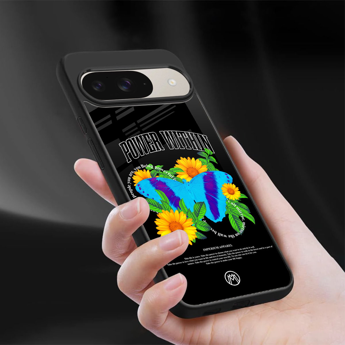 power within back phone cover | glass case for google pixel 9