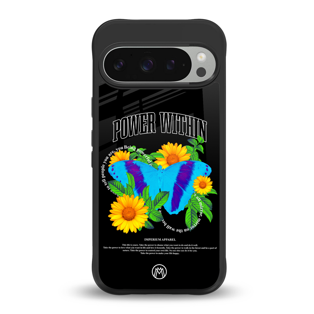 power within back phone cover | glass case for google pixel 9 pro xl