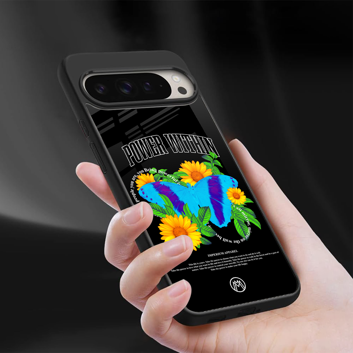 power within back phone cover | glass case for google pixel 9 pro xl