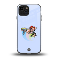 powerpuff girls cartoon back phone cover | glass case for iphone 13 mini