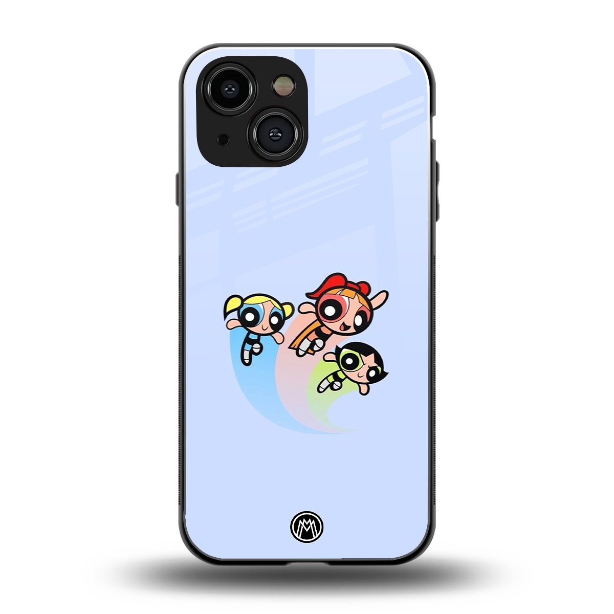 powerpuff girls cartoon back phone cover | glass case for iphone 13 mini