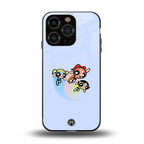 powerpuff girls cartoon back phone cover | glass case for iphone 13 pro