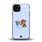 powerpuff girls cartoon back phone cover | glass case for iphone 13
