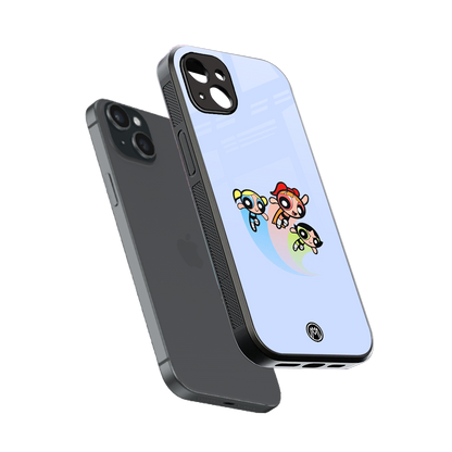 powerpuff girls cartoon back phone cover | glass case for iphone 14 plus