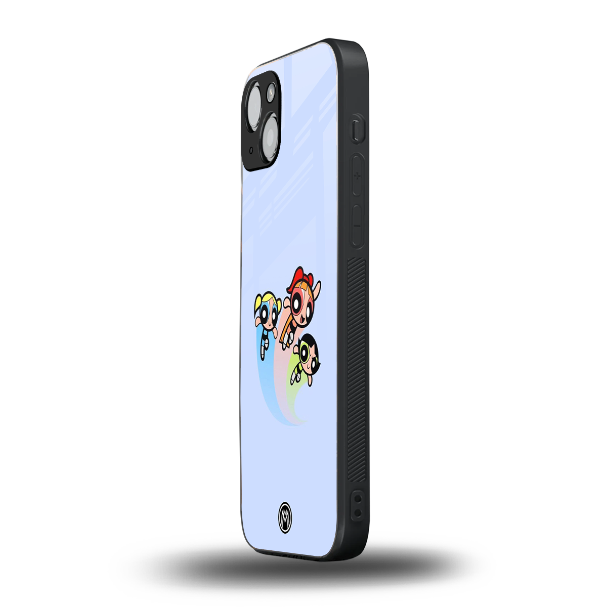 powerpuff girls cartoon back phone cover | glass case for iphone 15 plus