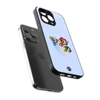 powerpuff girls cartoon back phone cover | glass case for iphone 15 pro max
