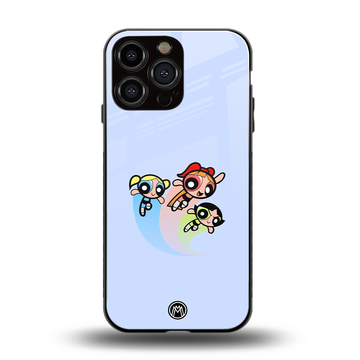 powerpuff girls cartoon back phone cover | glass case for iphone 16 pro max