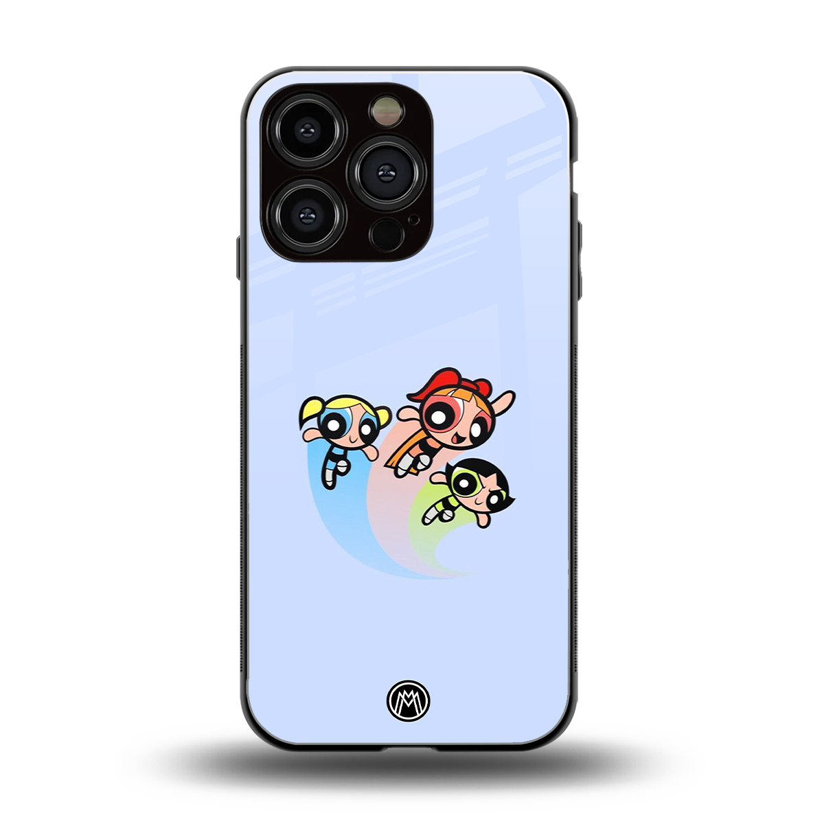 powerpuff girls cartoon back phone cover | glass case for iphone 16 pro