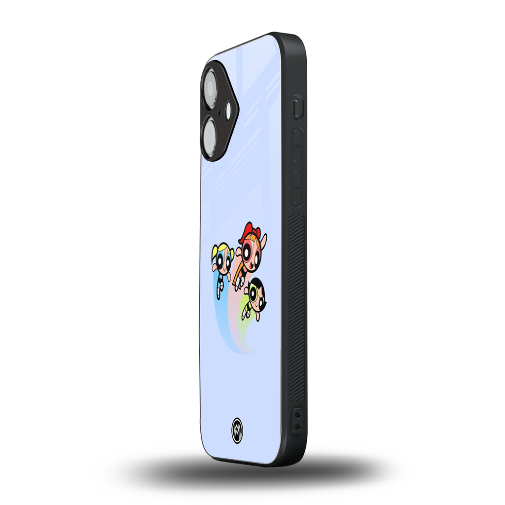 powerpuff girls cartoon back phone cover | glass case for iphone 16