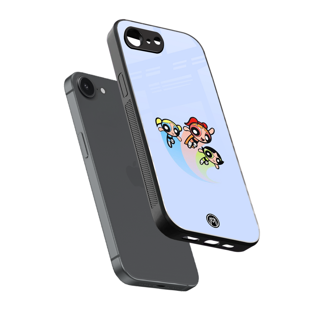 powerpuff girls cartoon back phone cover | glass case for iphone 16e