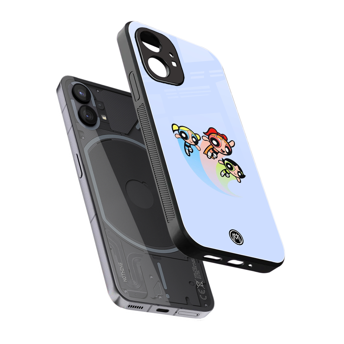 powerpuff girls cartoon back phone cover | glass case for nothing phone 1