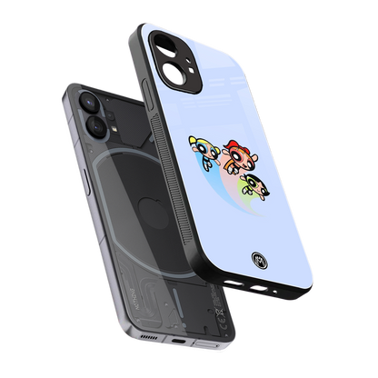 powerpuff girls cartoon back phone cover | glass case for nothing phone 1