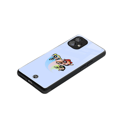 powerpuff girls cartoon back phone cover | glass case for nothing phone 1