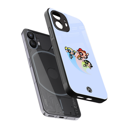 powerpuff girls cartoon back phone cover | glass case for nothing phone 2