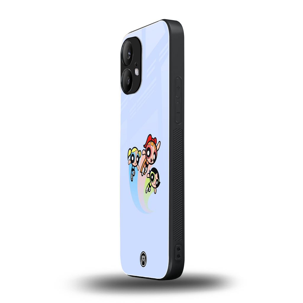 powerpuff girls cartoon back phone cover | glass case for nothing phone 2