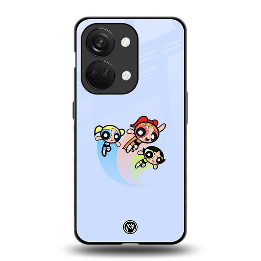 powerpuff girls cartoon back phone cover | glass case for oneplus nord 3