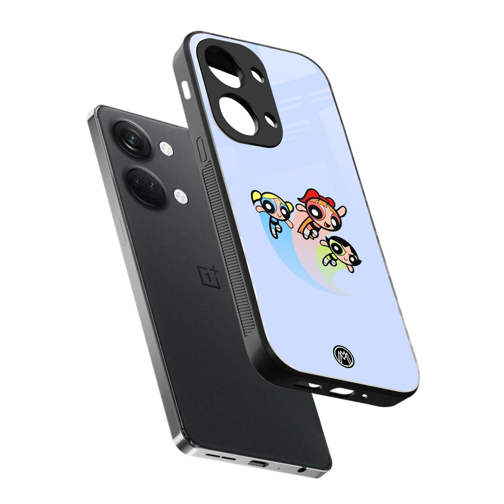 powerpuff girls cartoon back phone cover | glass case for oneplus nord 3